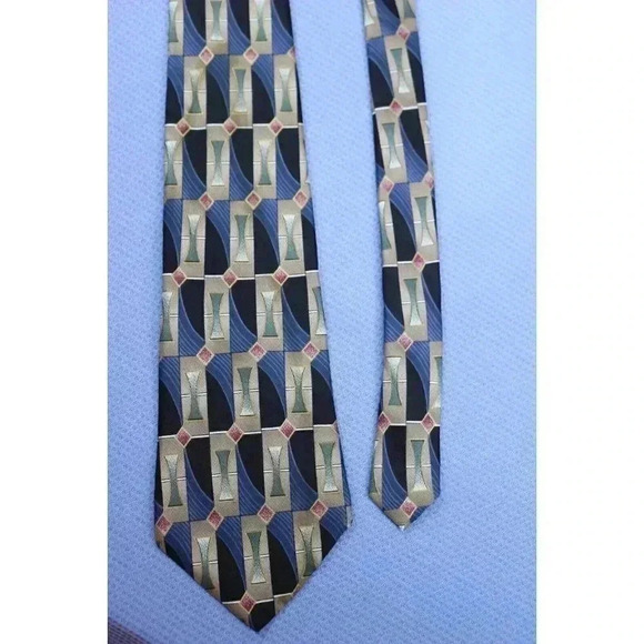 Conte di Milano Men's Tie-Made in Italy-100% Silk - Picture 3 of 6